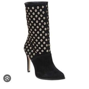 BCBGeneration heeled suede boots with rivets size 7